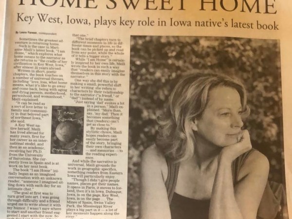 I am home. in the Sunday&nbsp;paper.